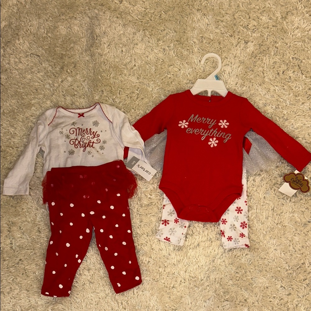 Carter's Festive Red and White Baby Outfit Set